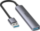 USB Hub Unitek 4-in-1 USB-A Space Grey (4894160050090) - obraz 2
