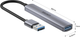 USB Hub Unitek 4-in-1 USB-A Space Grey (4894160050090) - obraz 4