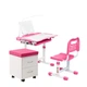 Комплект дитячих меблів FunDesk Vanda Pink та FunDesk SS15W Pink - зображення 2