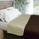 Покрывало двустороннее паянное Ivory/Brown/квадраты Zastelli 145х205см Коричневый - изображение 1