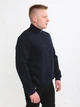 Свитшот мужской темно-синий флисовый с горлом на молнии 1359-1 3XL - изображение 4