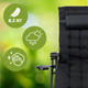 Комфортное кресло-шезлонг LEOBRO Zero Gravity Premium Plus Black (LB-ZGC-K2-BLK) - изображение 6