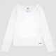 Детский лонгслив для девочки Levi`s 254875187 110 см Белый (1159837232) - изображение 1