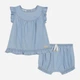 Детский комплект (блузка + шорты) для девочки Calvin Klein 488321470 68 см Голубой (1159842275) - изображение 1