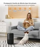 Очиститель воздуха evoair YuvoSpin 20 м² White, 170 м³/час, True HEPA, фильтр 3 в 1, предварительный фильтр, активированный уголь, ультрафиолетовая медицинская лампа, 4 скорости, таймер, ночной режим - изображение 10