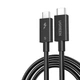 Кабель Thunderbolt 5 Ugreen L703 USB-C to USB-C быстрая зарядка PD3.1 240W для MacBook, iPad, Samsung, Xiaomi 120Gbps 16K/60Hz 1m Black (45996) - изображение 10
