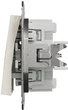 Перемикач двоклавішний Schneider Electric Asfora кремовий без рамки EPH0670123 - изображение 3