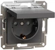 Розетка з кришкою з заземленням Schneider Electric Asfora Антрацит EPH3100171 - зображення 1
