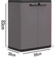 Шафа Keter/Kis Piu Low Cabinet сіра 68 x 39 x 83 см 1 полиця пластикова багатофункціональна (241542) - изображение 4