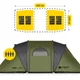 Намет туристичний Mountain Goat Prime Quatro 4-місний Olive (P-5905973406598) - зображення 11