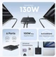 Зарядное устройство Anker Nano 130W USB C, 6-портовая зарядная станция, 4 USB-C и 2 порта USB-A - Black - изображение 2