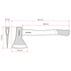 Топор 1000 г, ручка пекан, 48-57 HRC INTERTOOL HT-0258 - изображение 6