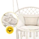 Крісло-гойдалка 4FIZJO Boho Dream 80 см з подушкою, підвісна, плетена Beige (P-5905973404549) - зображення 2