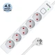Сетевой фильтр-удлинитель RZTK MaxLine 545 16A 4.5 м 5 розеток White - изображение 1