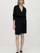 Платье на запах миди осеннее женское Massimo Dutti 6613505800c32 M Черное (1000000052490) - изображение 2