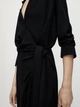 Платье на запах миди осеннее женское Massimo Dutti 6613505800c32 M Черное (1000000052490) - изображение 6