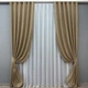 Комплект готовых штор VR-Textil Лен Мешковина № 1768ш Миндальный 100х275см 2 шт (31-849) - изображение 2