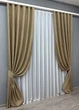 Комплект готовых штор VR-Textil Лен Мешковина № 1768ш Миндальный 100х275см 2 шт (31-849) - изображение 3