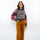 Светр жіночий Loewe оверсайз сірий з широкими червоними рукавами L мультіколор - изображение 4