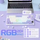 Клавіатура бездротова AJAZZ AK820 PRO 75% на Flying fish Switches Purple-White-Blue - зображення 4
