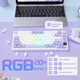 Клавіатура бездротова AJAZZ AK820 PRO 75% на Gift Switches Purple-White-Blue - зображення 7