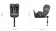 Fotelik samochodowy Cybex Sirona T i-size 61-105 cm Grey (4063846405121) - obraz 7