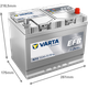 Автомобильный аккумулятор Varta EFB BD Jp 72Ah (N72) R+ (572 501 076) (D26) - изображение 2