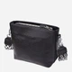 Сумка кросс-боди через плечо женская из натуральной кожи маленькая Vintage leather-22914 Черная - изображение 2