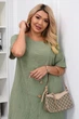Женское льняное платье SOLINNA Модель 078 свободного кроя Хаки, 52-54 - изображение 2