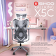 Кресло геймерское SIHOO Xallking X5C Mesh Grey (X5FC-N101) - изображение 6