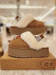 Жіночі уггі Сандалі Платформа Помаранчеві Замша UGG Funkette Slippers Platform Chestnut (41, помаранчевий) - изображение 8