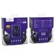 Пара наушников накладные и вакуумные HOCO Enlighten W24, 3.5mm, 1.2m, black-purple - изображение 5