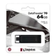 USB флэш-накопитель Kingston 64GB USB-C 3.2 Gen 1 DT70 - изображение 3
