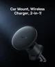 Держатель с беспроводной зарядкой для авто Baseus CW01 Magnetic 15W черный - изображение 7