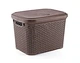 Корзина с крышкой Hobby life Ротанг 20 л 08 1108 Бирюзовый 0013749 - изображение 2