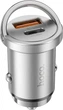 Автомобільний зарядний пристрій Hoco NZ10 Handy PD45W+QC3.0 car charger Silver (6942007601825) - зображення 1