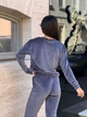 Жіночий спортивний велюровий костюм (светр+штани) Uaclothes 46-48 Графітовий (like34438-148481350) - изображение 4