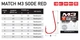 Гачки Fishing ROI Match M3 sode red №1 red (10уп/шт) - изображение 2