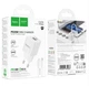 СЗУ Hoco C147A Charm PD20W+QC3.0 charger set(Type-C to iP)(EU) White - изображение 2