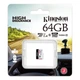 microSDXC (UHS-1 U1) Kingston Endurance 64Gb class 10 А1 (R95MB/s, W30MB/s) - зображення 1