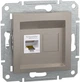 Розетка комп'ютерна RJ45 UTP кат. 5Е Schneider Electric Asfora Бронза EPH4300169 - изображение 1