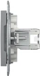 Розетка комп'ютерна RJ45 UTP кат. 5Е Schneider Electric Asfora Сталь EPH4300162 - изображение 2