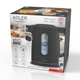 Чайник електричний Adler AD1380B 1.0 л 2200W пластиковий корпус STRIX чорний - зображення 8