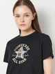 Футболка хлопковая женская Converse CVW5T241 XL Black (0198820119030) - изображение 4