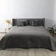 Покривало ТЕП "VELOUR" Сіре/Ромб круглий, 220x240 - зображення 2