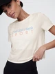 Спортивная футболка для фитнеса женская GAP 414512393 L Молочная (1159842357) - изображение 3