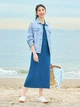 Джинсовая куртка женская Uniqlo 648200456 2XL Голубая (1159842135) - изображение 5
