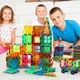Різнокольорові Магнітні Блоки Magnetic Blocks Tiles 60 шт Машинка 3D Магнітний Конструктор Розвиваючий Набір - изображение 12