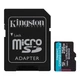 Карта пам`яті MicroSDXC 256GB UHS-I/U3 Class 10 Kingston Canvas Go! Plus R200/W160MB/s + SD-адаптер (SDCG4/256GB) - изображение 1