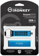 Флеш-накопичувач Kingston IronKey Keypad 200 Апаратне шифрування Блакитний - зображення 6